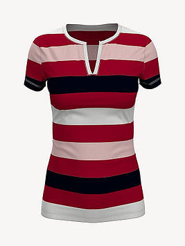 Жіноча футболка TOMMY HILFIGER ESSENTIAL FAVORITE SPLIT-NECK T-SHIRT ОРИГІНАЛ (розмір S)