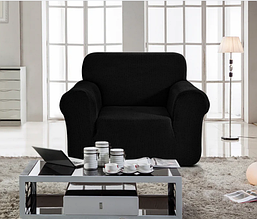 Натяжні чохли на крісла водовідштовхувальні, чохли для крісел без спідниці HomyTex Чорний Різні кольори