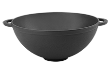 Казан чавунний емальований (каструля WOK) без кришки. Об'єм 5,5 літра, фото 1