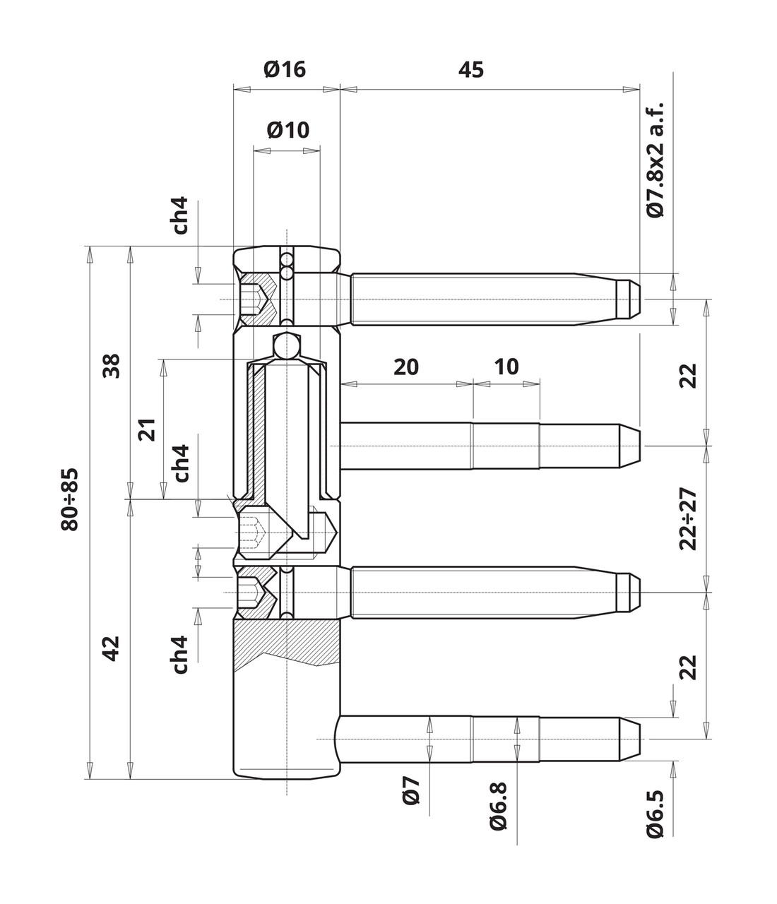 Дверная штыревая ( бочковая ) петля Otlav EXACTA D16 CF495160H102-CG495160H102 Бихромат - фото 2 - id-p1428358880