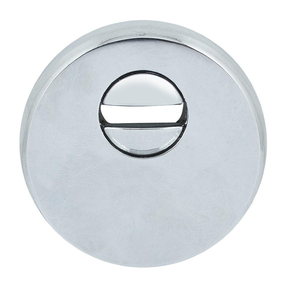 Дверна броненакладка (розетка) під циліндр Protect CS-019 CP Хром полірований, фото 1