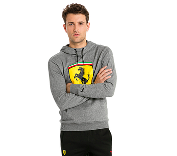 Чоловіче худі PUMA Ferrari men's Big Shield Hoodie ОРИГІНАЛ (Розмір S, M) сірий