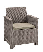 Комплект садових меблів Keter Emma balcony set, стіл-скриня, бежевий, фото 6