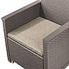 Комплект садових меблів Keter Emma balcony set, стіл-скриня, бежевий, фото 7