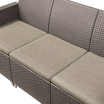 Комплект садових меблів Keter Emma 3 seater set, стіл-скриня, бежевий, фото 4