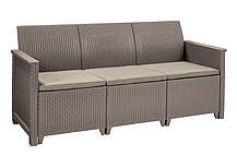 Комплект садових меблів Keter Emma 3 seater set, стіл-скриня, бежевий, фото 5