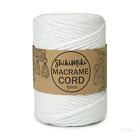Еко шнур Macrame Cord 5 mm, колір Білий