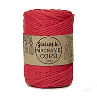 Еко шнур Macrame Cord 5 mm, колір Червоний