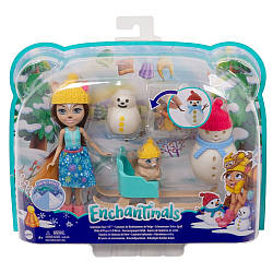 Лялька Enchantimals Білочки і сніговички Снігові забави Енчантімалс (GNP16)