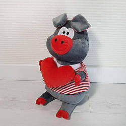 М'яка іграшка Zolushka Порося Хосе з серцем у червоному (ZL1243)