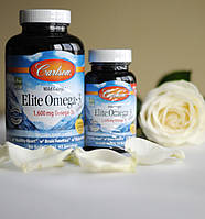 Elite Omega-3 Gems, со вкусом лимона Carlson Labs,90 капсул + баночка 30 шт в подарок