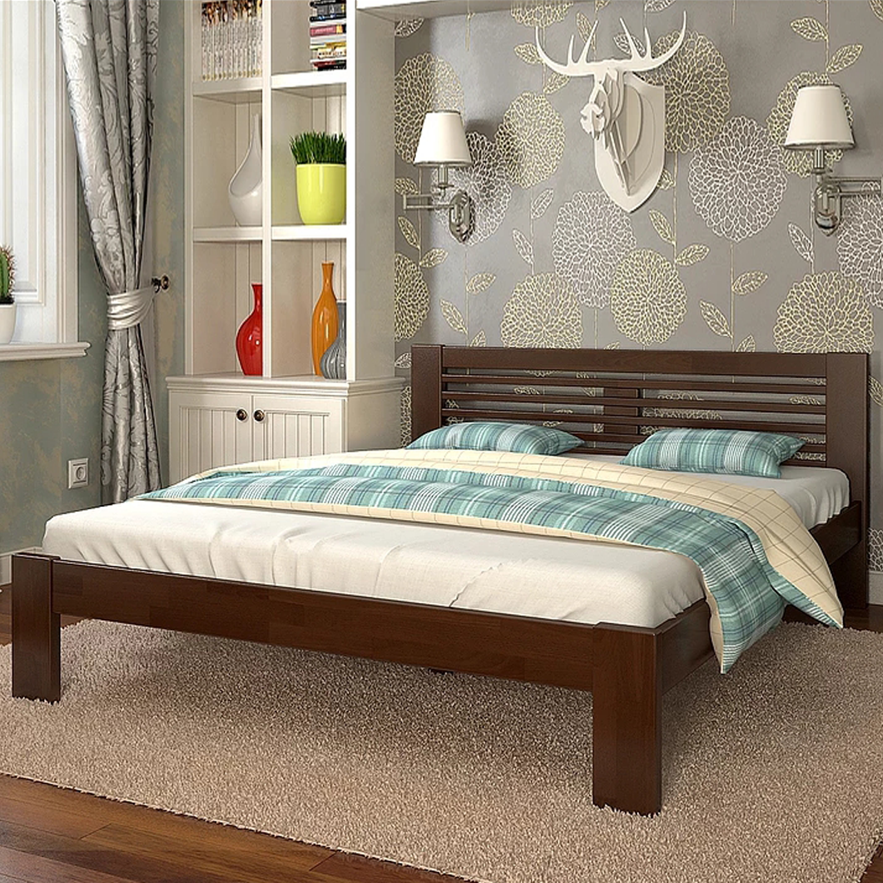 Ліжко дерев'яне Шопен 1800х2000, щит сосни
