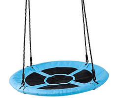 Підвісні гойдалки-гамак гніздо D90см бирюзово-чорні