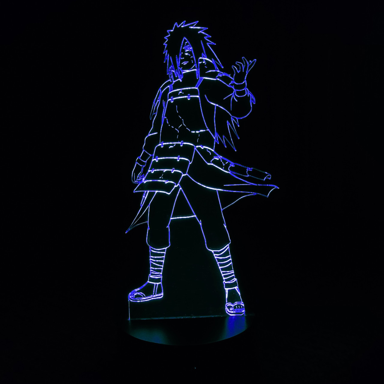 Светильник-ночник 3d Учиха Мадара (Uchiha Madara) 2 синій AVA-000392