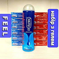 Набор Durex :презервативы микс 36шт+гель-смазка FEEL усиливает ощущения классическая.Сроки до 2027 года