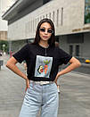 Жіноча футболка річна оверсайз з нашитим малюнком авокадо (р. S, M, L) 5517526, фото 3