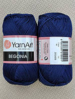Пряжа Бегонія, YarnArt Begonia - 0066 темно-синій