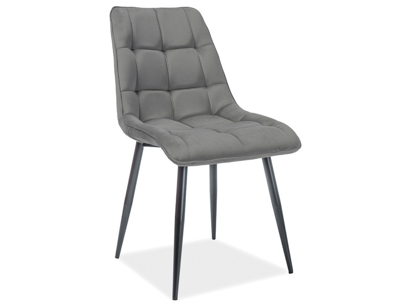 Стілець CHIC MATT Velvet 85 SIGNAL сірий, фото 1