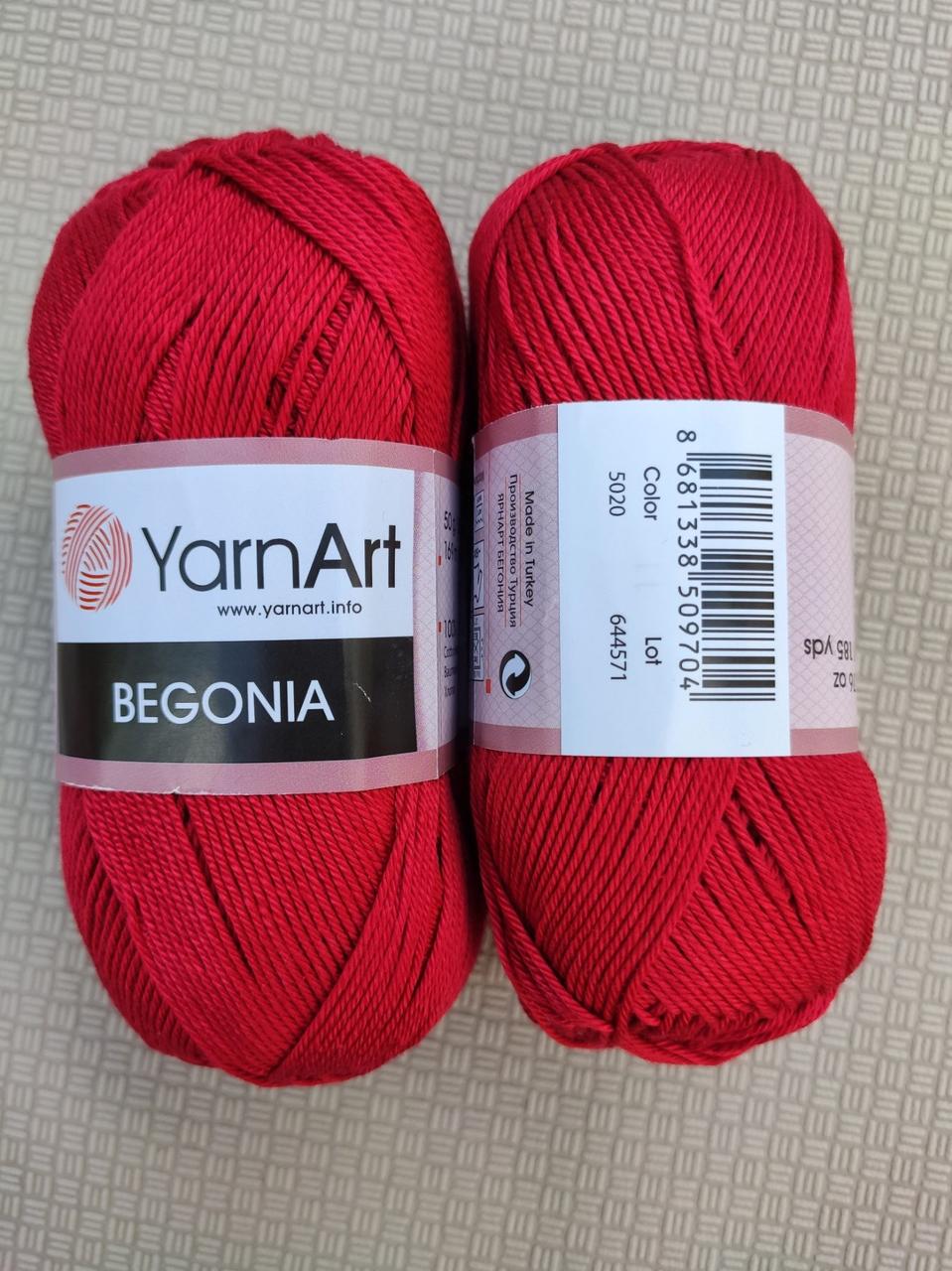 YarnArt Begonia — 5020 темно-червоний