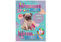 Набір кольоровий картон+папір (картон 8 арк., папір двост. 12 арк., 70г/м2) Kidis Candy Lover puppy