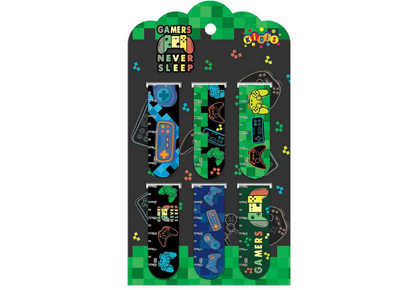 Закладки магнітні Kidis Gamers never sleep 6шт