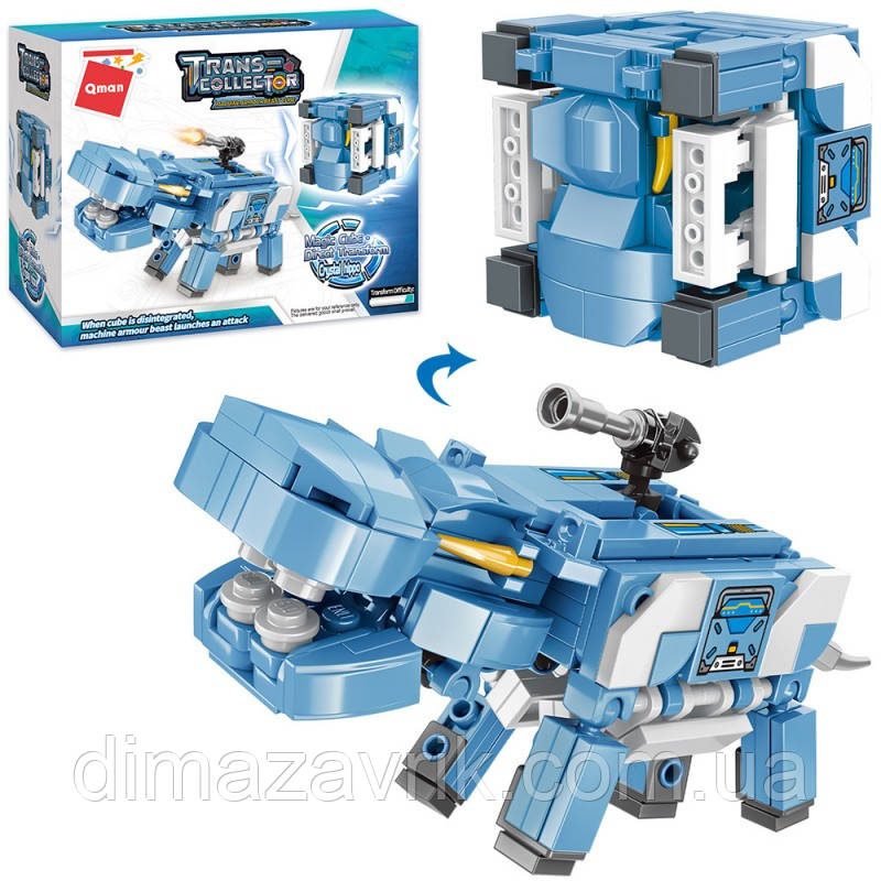 Конструктор Qman 41205 "Кристальний бегемот + куб 2в1" 149 деталей, фото 1