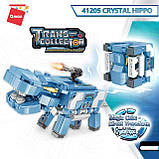 Конструктор Qman 41205 "Кристальний бегемот + куб 2в1" 149 деталей, фото 7