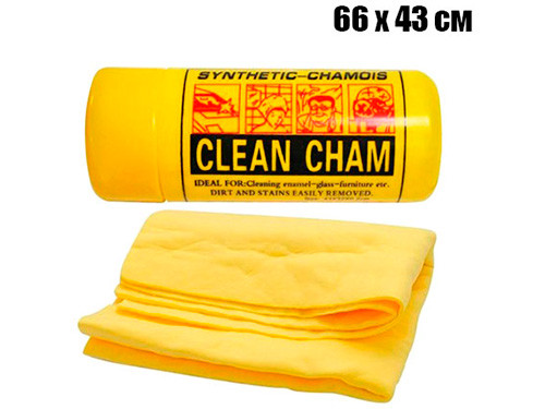 Ганчірка серветка в тубі для автомобіля 66х43см синтетична Clean Cham