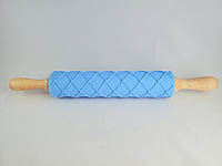 Скалка силіконова 43 см текстурна з дерев'яними ручками Frico 848