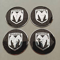Наклейка опукла на ковпачок диска Dodge 56 мм