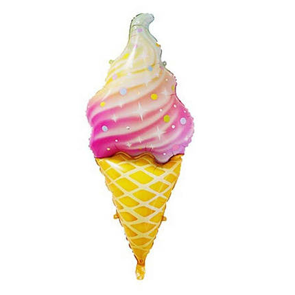 Фольгована кулька МОРОЗИВО РІЖОК 86x40см ( 33 "), фото 1