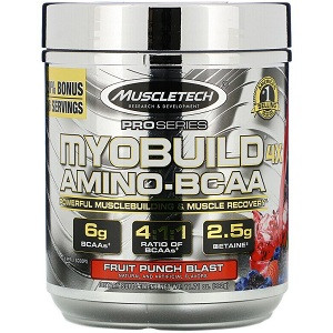 Амінокислоти (БЦАА) MuscleTech MyoBuild 4X Amino-BCAA (332 грам.), фото 1
