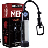 Вакуумна помпа з манометром для збільшення члена, інтимні іграшки для чоловіків