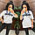 Прогулянковий костюм з футболкою з накаткою штанами джоггерами річний трендовий (р. 42-50) 73101894, фото 8