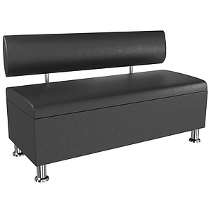 Диван ожидания для салона красоты, офиса, студии l=120 см черный