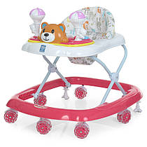 Ходунки дитячі Bambi M 3656-S-2 (музика, ігрова панель, силіконові колеса, регулювання по висоті)