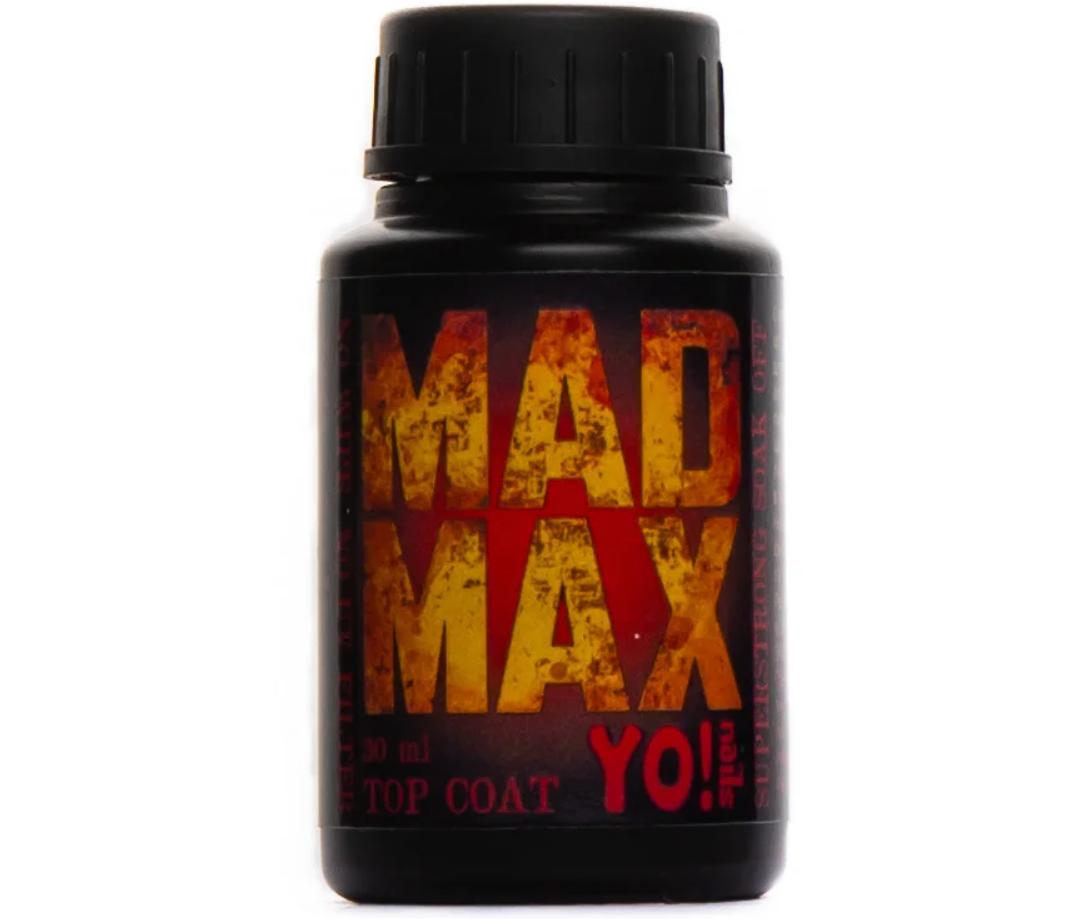 Топ для гель-лаку Yo!Nails Mad Max Top Coat без липкої кулі, 30 мл