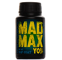 Топ для гель-лака без липкого слоя Yo Nails Mad Max Top Coat с УФ фильтром, 30 мл