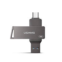 Флешка USAMS US-ZB198 Type-C OTG USB3.0 для MacBook, телефона, ПК. 16GB