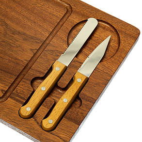 Сирна дошка 33.5*23.5*1.5см "Мотерей" матеріал дерево (8601-006), фото 3