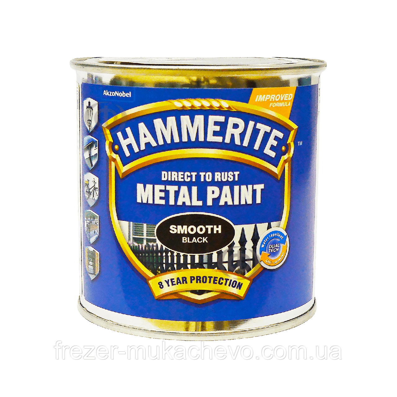 Фарба для металу SMOOTH (темно-коричнева) 0,25 л