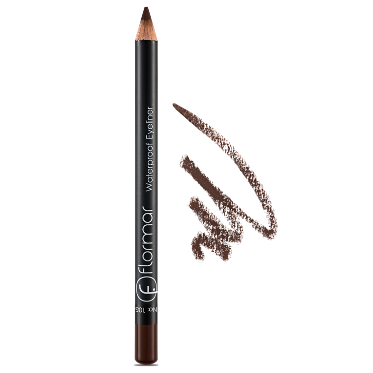 Водостійкий олівець для очей Flormar Waterproof Eyeliner, №106 Dark Chestnut, 1,14 г