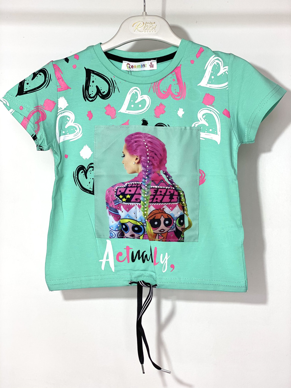 Футболка для дівчинки Bermini 7160 116 см Зелений