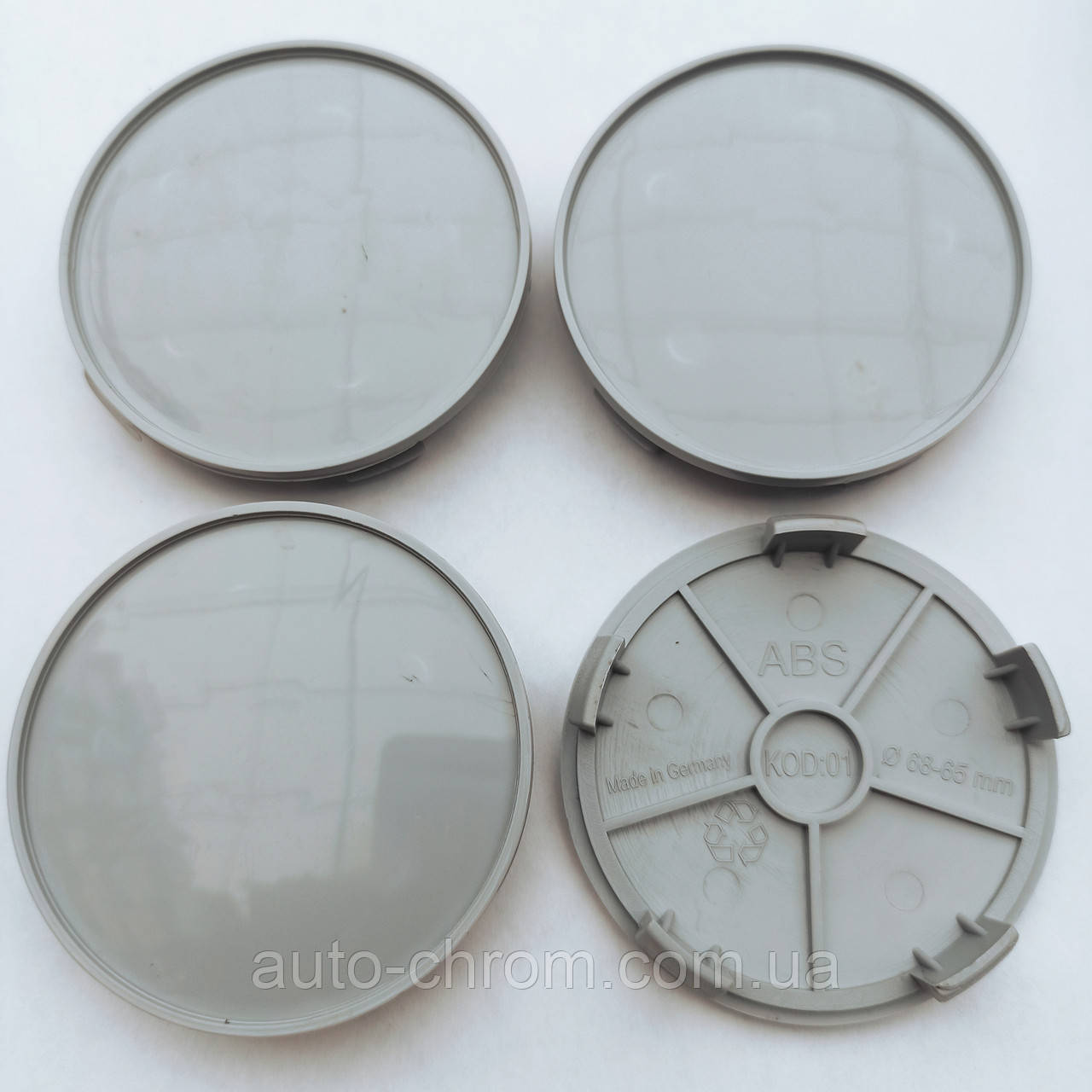 Ковпачок у диск 65-68 мм сірий, фото 1