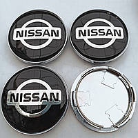 Ковпачки в диски Nissan 62-68 мм чорні