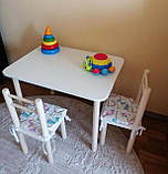 Дитячий столик і 1 стілець з ящиком від виробника дерева і ЛДСП стілець синій п 0008, фото 8