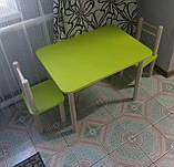 Дитячий столик і 1 стілець від виробника дерева і ЛДСП стілець-стол стіл білий о 0088 40 см або 50 см., фото 5