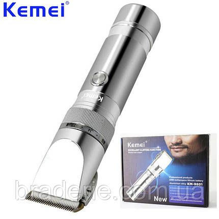 Професійна машинка для стриження волосся Kemei KM-9801 акумуляторна, фото 3