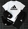 Чоловічий костюм Футболка Шорти Adidas Комплект літній Адідас кепка барсетка бавовна, фото 6