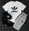 Чоловічий костюм Футболка Шорти Adidas Комплект літній Адідас кепка барсетка бавовна, фото 8